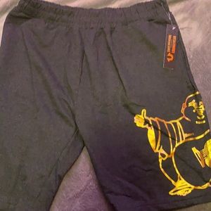 True religion shorts in gray/gold size medium
